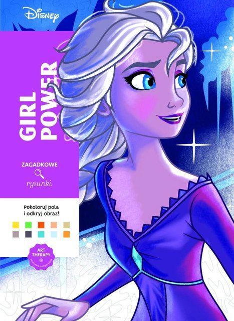 Art therapy Kolorowanka antystresowa Disney. Girl power Zagadkowe rysunki  008182 фото