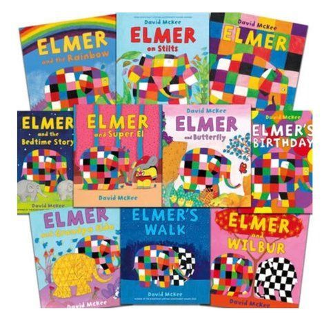 Elmer 10 Book Collection Set - Children Picture Flats Illustrated Elephant Pack 003953 фото